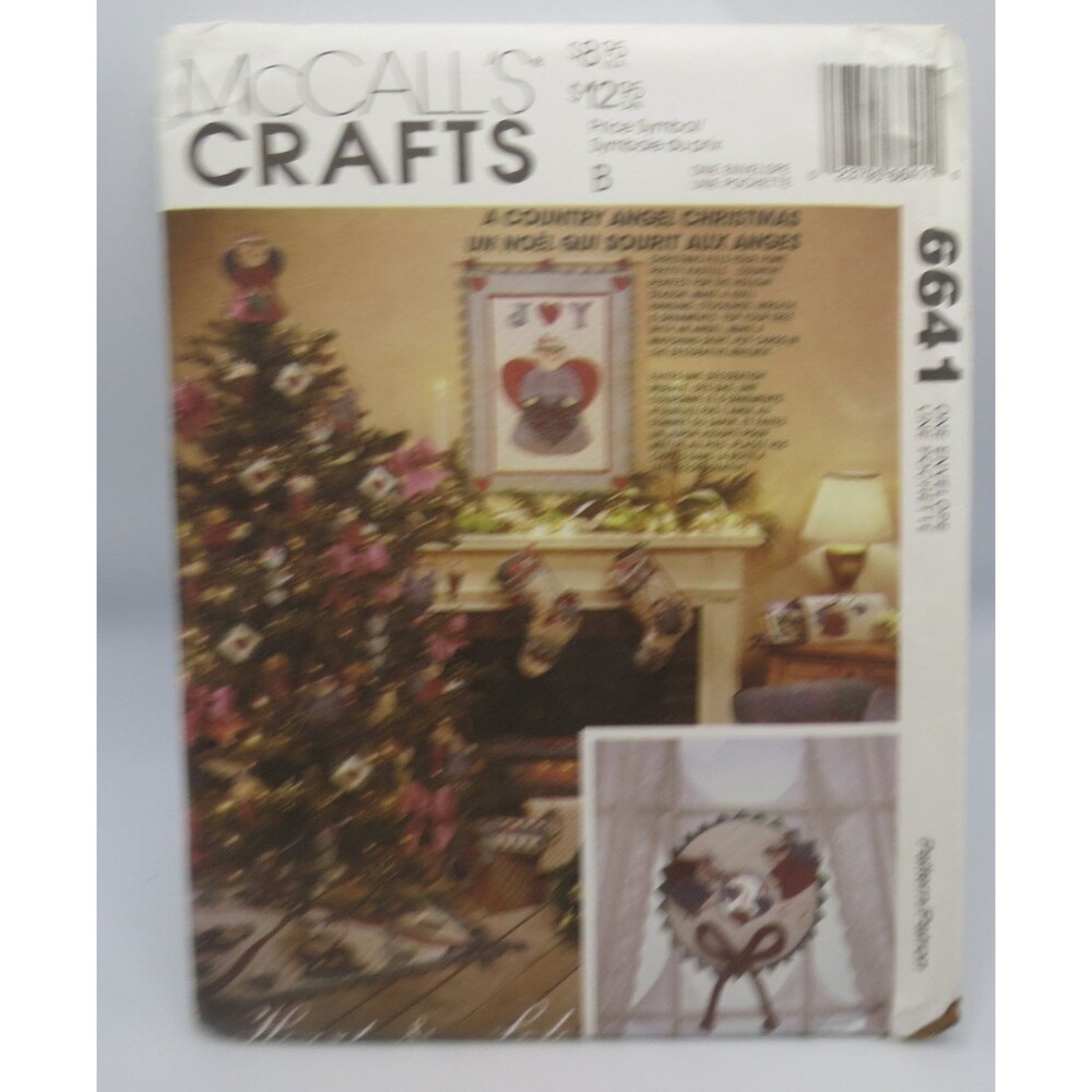 McCall's Crafts 6641 Country Angel Christmas Decor Craft Pattern 1993 Vintage